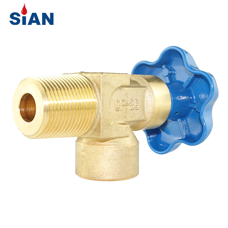 Gamme de gaz industrielle fiable QF-2G O2/Air/N2 cylindre vanne de gaz en laiton de type axial Chine Fuhua usine marque SiAN